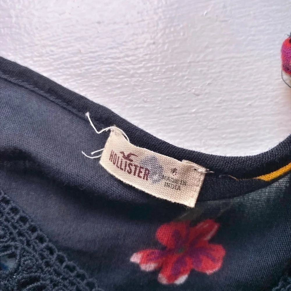 Hollister Y2K Baby Doll Patchwork Bohemian Floral Top - Picture 7 of 14